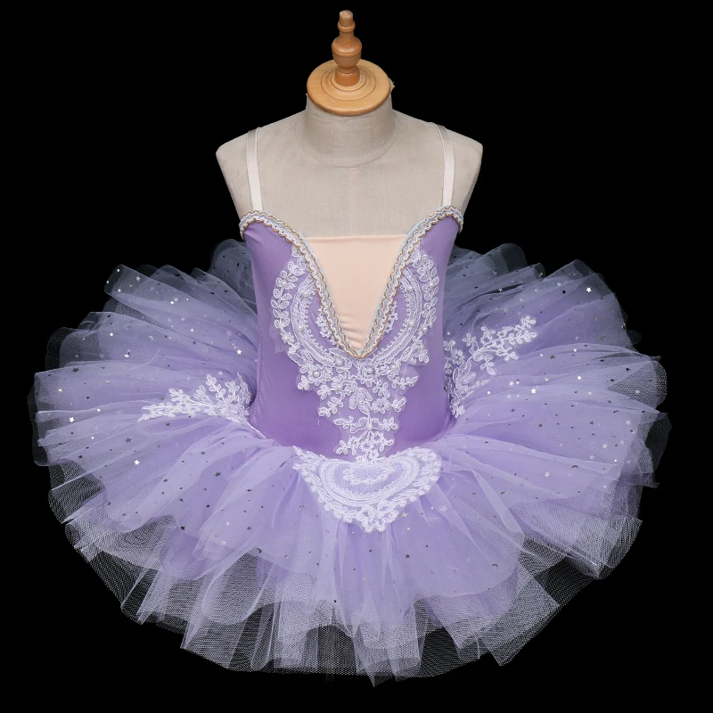 ballet-dance-dress-girl's-puff-skirt-children's-professional-dance-young-swan-tutu-skirt-performance-dress-princess-dress