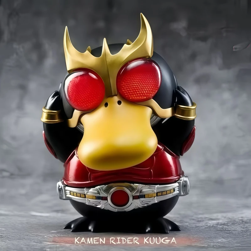 Kamen Rider Figur Cartoon Anime Merchandise Masked Rider Cosplay Psyduck Plüsch Desktop-Ornament Raumdekoration Spielzeug Geschenk