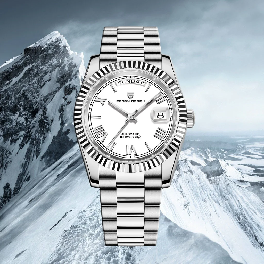 

PAGANI DESIGN новый еженедельный календарь типа 36 мм римские мужские часы ST16 Movt полностью стальные часы с сапфировым стеклом водонепроницаемые роскошные механические часы