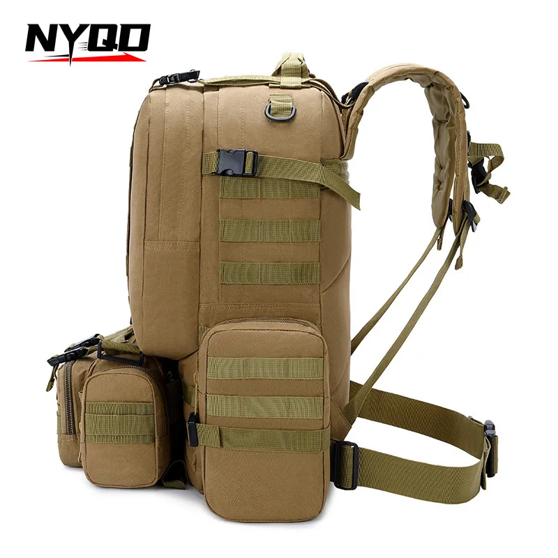 Camouflage Hiking Tactical Combo Bag Men Mountaineering Large Combo Camping Travel Bag Mens Oxford Cloth Outdoor Backpack