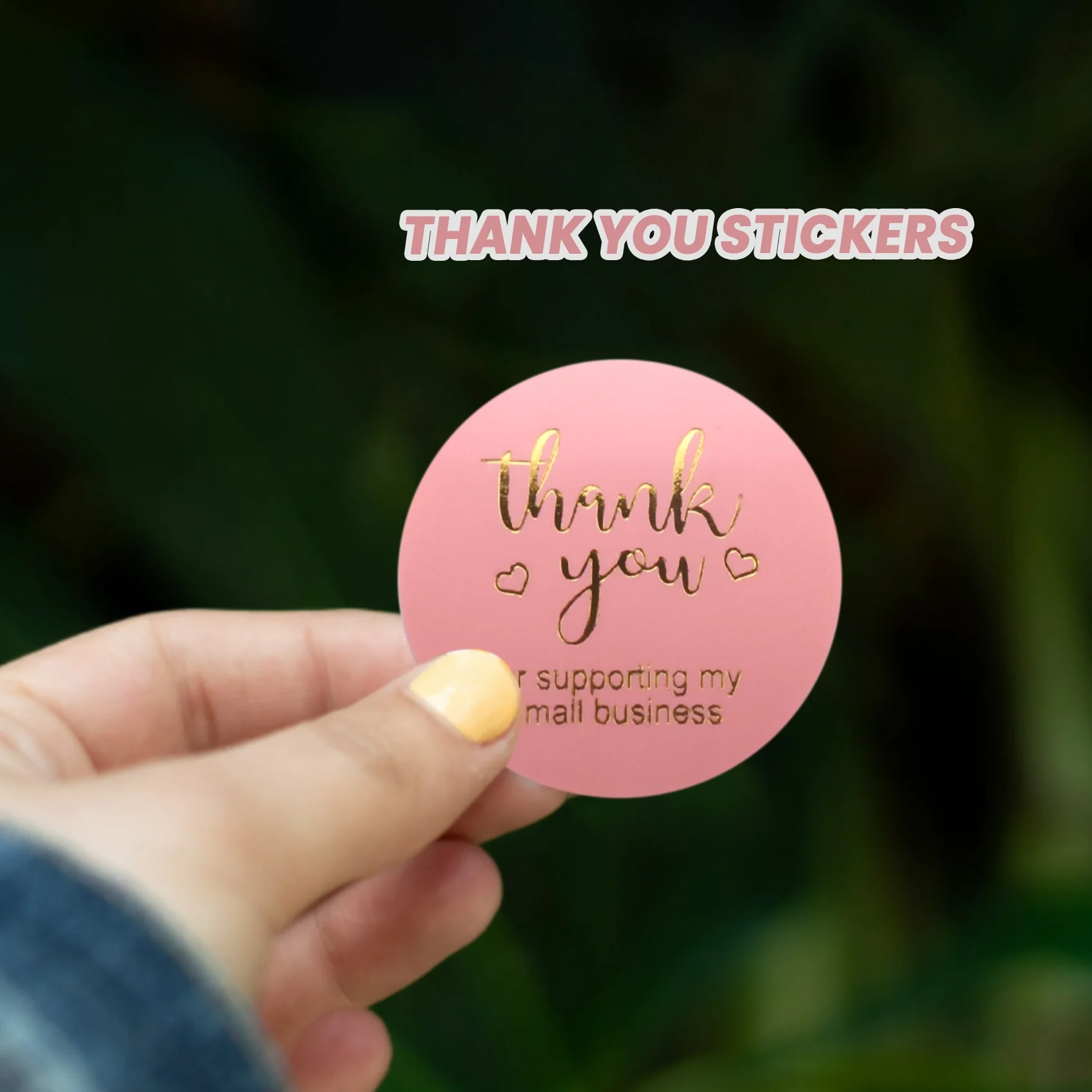 Thank You Stickers Small Business - 5 Rolls 2500 Pieces Thank You Stickers Labels for Bubble Mailers Packaging , 1 In