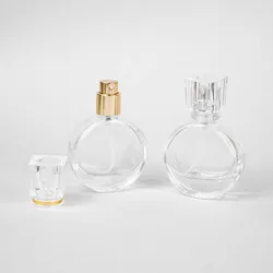 2/6Pcs 25ml Glass Perfume Atomizer Refillable, Mini Clear Travel Cologne Spray Bottle for Liquid Dispenser Portable Sprayer