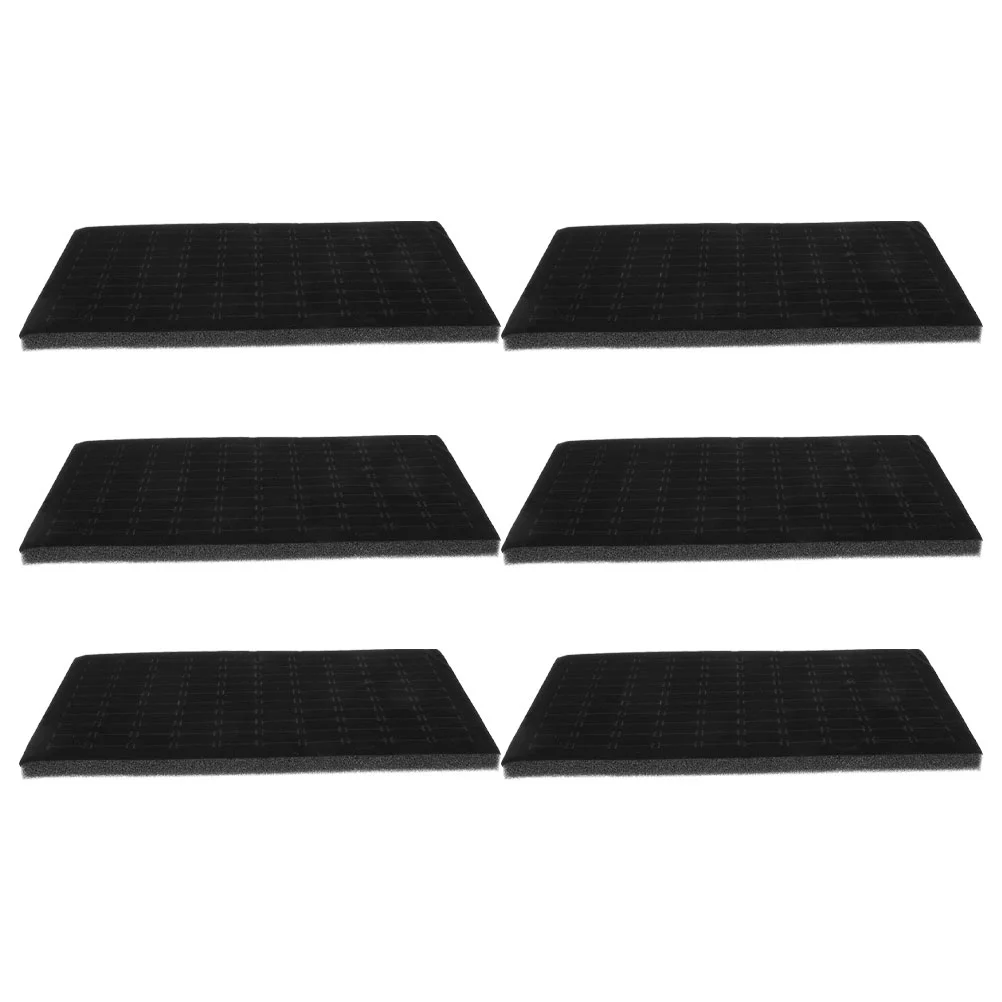 6 Pcs Jewelry Box Sponge Cushion for Rings Earrings Clip Display Tray Insert Mats Accessories Soft Padding Protects Scratches
