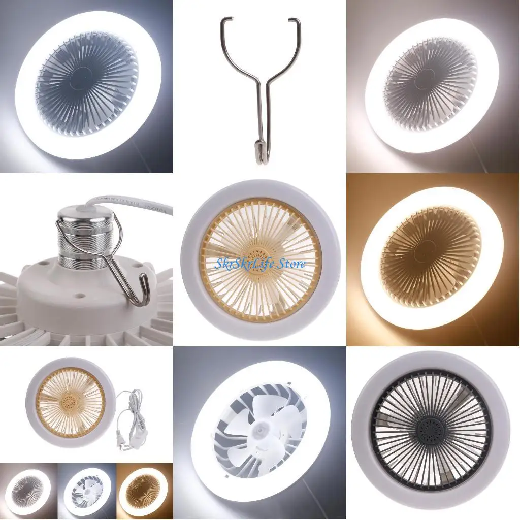 

E65E Потолочный вентилятор Многофункциональный вентилятор для люстры для внутреннего регулирования яркости и скорости AC85-265V