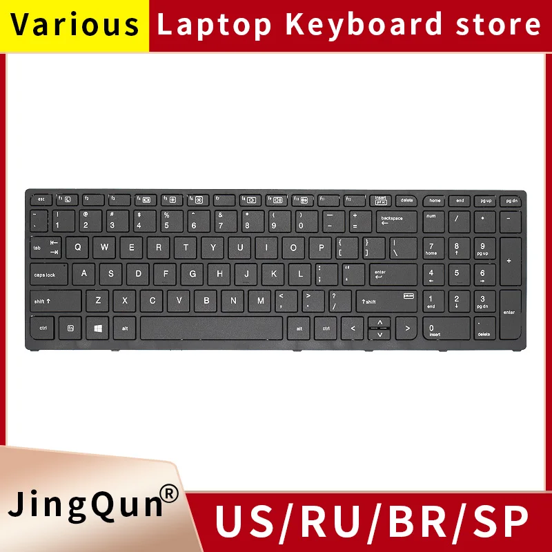 Tastiera Retroilluminata Per HP ZBook 15 G3 | Layout US QWERTY, Nera, Nuova