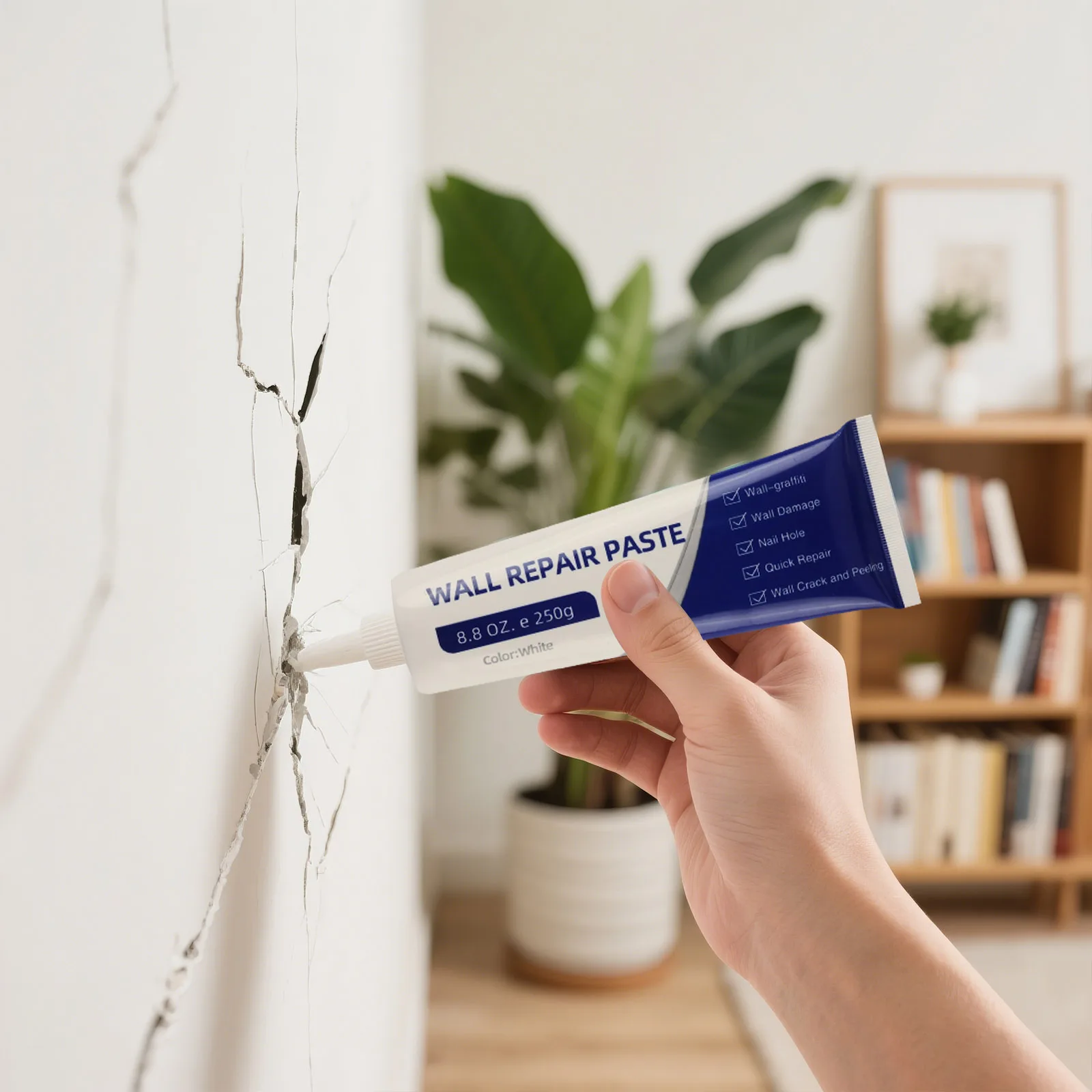 Plasterboard Kit, Wall Paste, Multipurpose Wall Agent, Easily Fills Holes In Walls, Quickly Cracks, Plasterboard Wall, 250ml