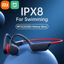 XIAOMI MIJIA Bone Conduction Earphones Bluetooth Wireless IPX8 Waterproof MP3 Player Headphone With Mic Headset Swimming Earbud