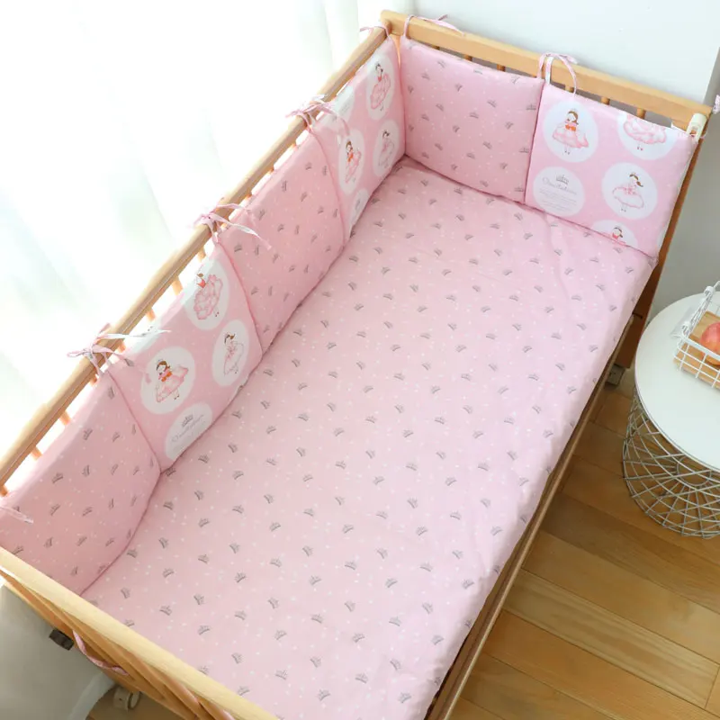 Baby Bed Bumper For Newborns Boy Girl Thick Crib Protector Detachable Protective Kid Cot Cradle Cushion Children Room Decoration