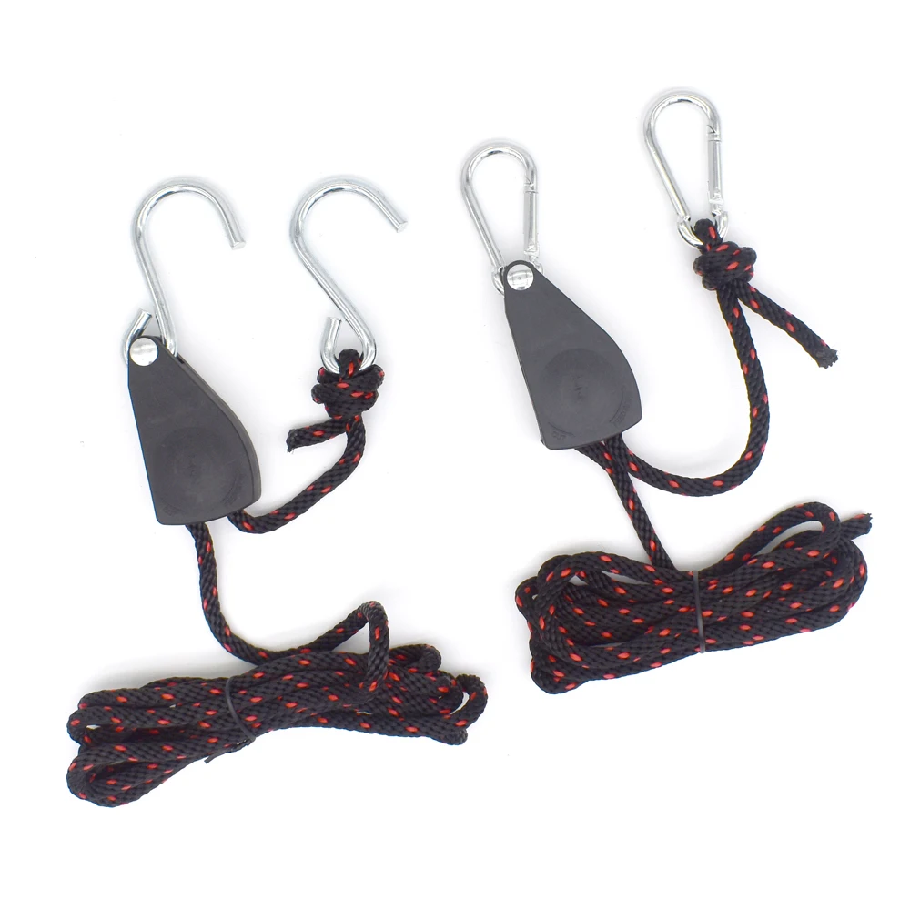 1/4" Inch Heavy Duty Rope Hanger Lifting Rope Plant Growth Tent Lanyard Lamp Hanging 2Pcs