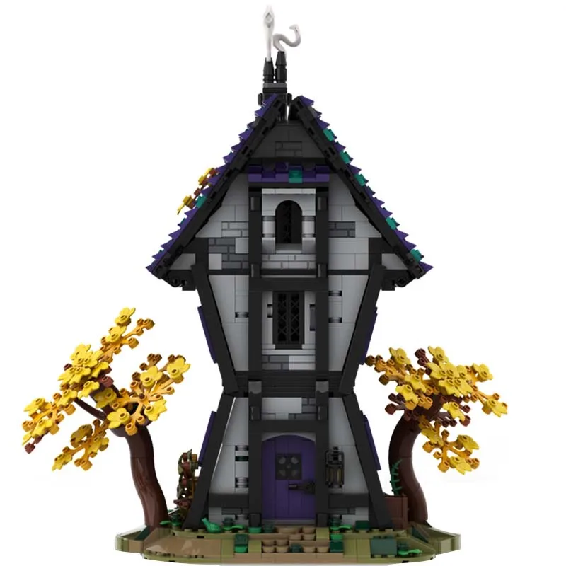 Set di Costruzioni da 1912 Pezzi, Casa delle Streghe MOC, Design Modulare Personalizzabile, Modello di Mattoncini Semplici, Giocattolo Fai-da-Te per Ragazzi, Regalo per le Vacanze