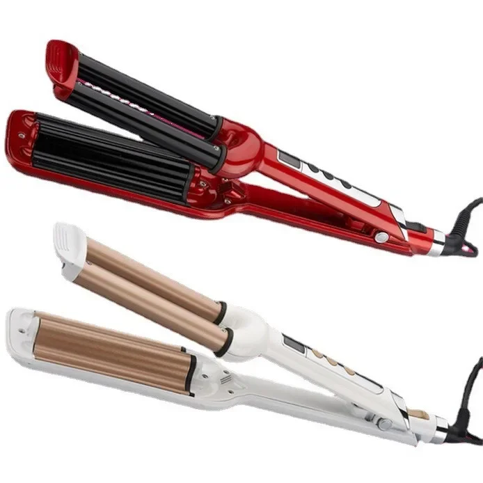 Best Seller Three-tube Curling Iron Egg Roll Wave Temperature Adjustment LCD Display Curling Iron Hairdresser