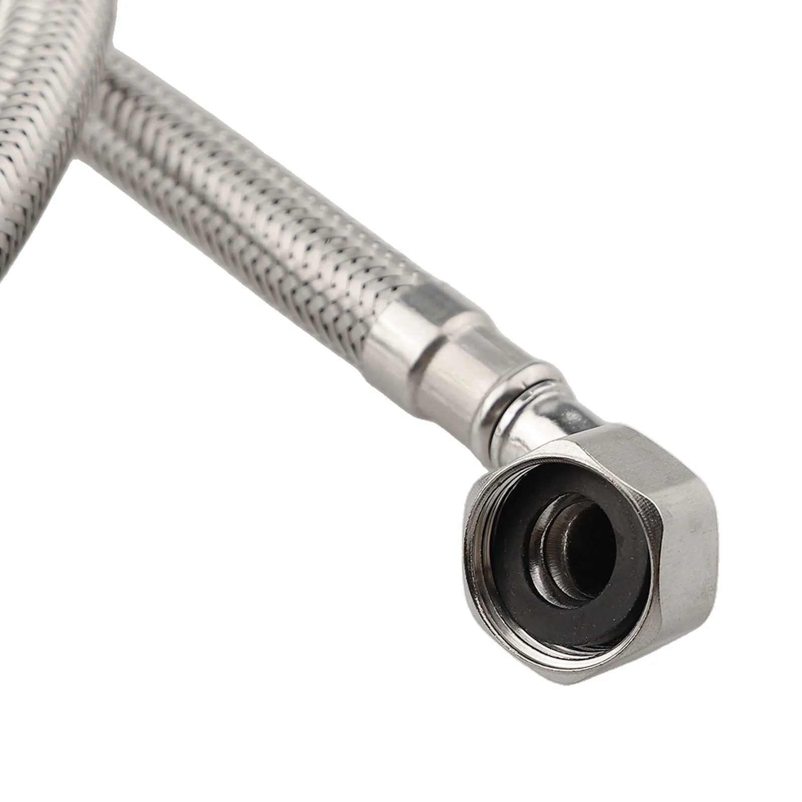 Single-sided Elbow 304 Stainless Steel Braided Hose Water Heater Toilet Faucet 4 Points Hot And Cold Water Inlet Pipe 1.2-2m