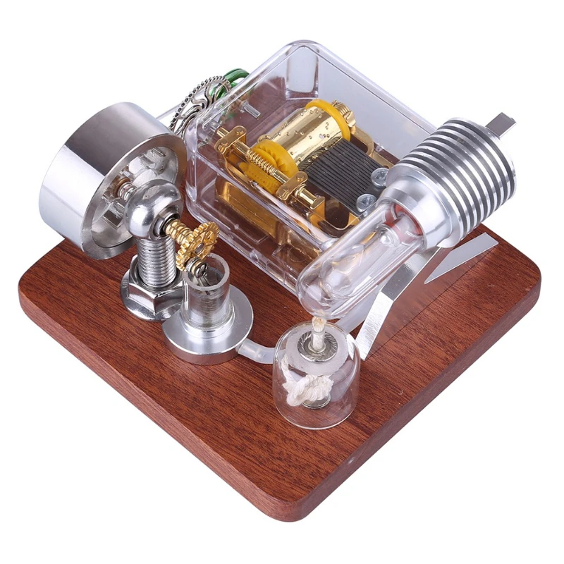 

Power Music Box Stirling Engine Model Educational Physics Toys Novelty Creative Technology Crafts