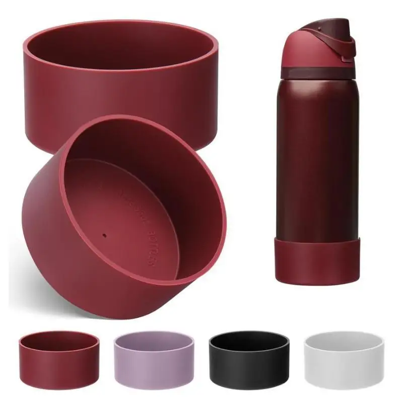 Silicone Water Bottle Boot Tumbler Bottom Protector 24oz 32oz Anti Slip Shock Resistant Food Grade Cover for Outdoor Travel Use