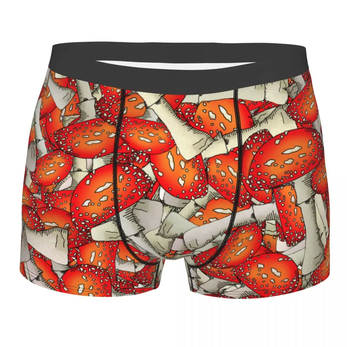 Personalized Custom Mushroom Pattern Mens Boxers Briefs For Husband Boyfriend Wedding Gift Underwear Cool Briefs Underpants