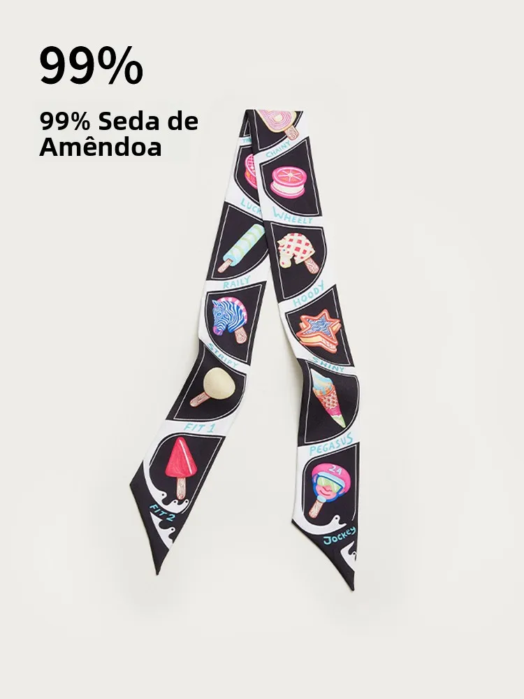 エルメスのスカーフノットバッグハンドル用、ヘリテージハンドメイドシルクスカーフ、本物のシルクヘアバンドスカーフ付き、2026年新作ユニセックス装飾用小型正方形スカーフ