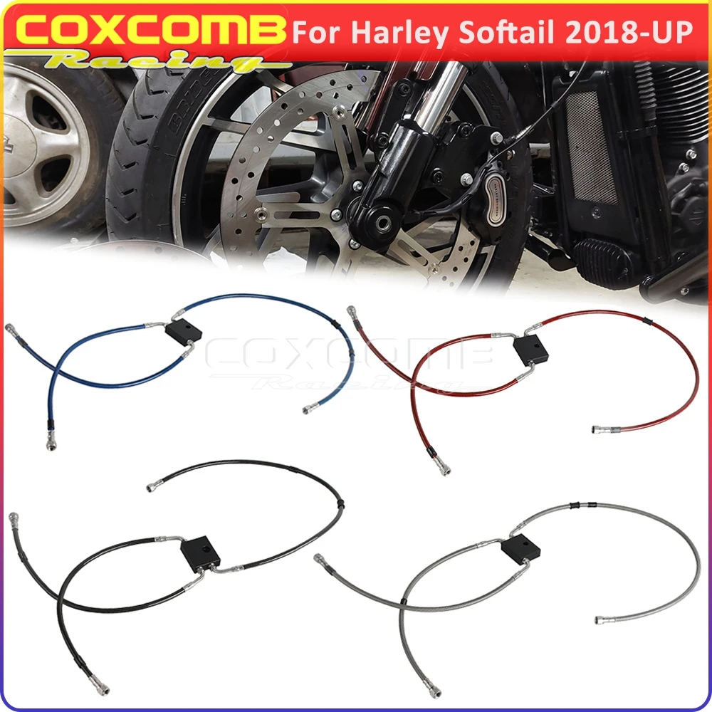 

ABS Complete Brake Line Kit Motorcycle Brake Clutch Wire For Harley Softail Cable Fat Bob FXFBS FXFB Low Rider S ST FXLRS FXLRST