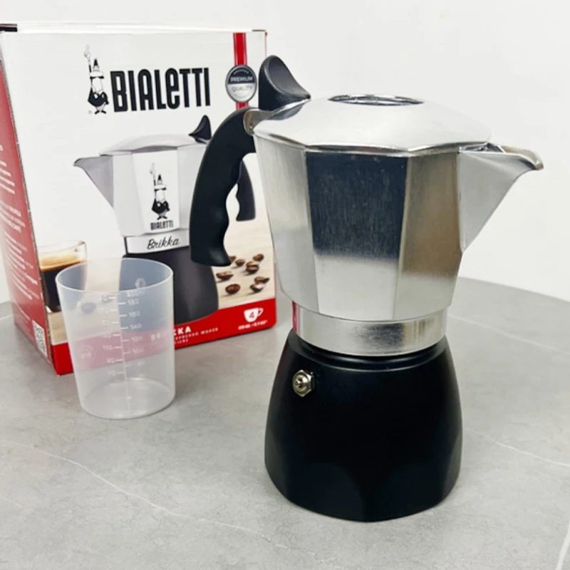 Simple Household Moka Pot, Biletti Double Valve, Italian Coffee Pot, Outdoor Camping Single Valve, Hand Flushing, Import