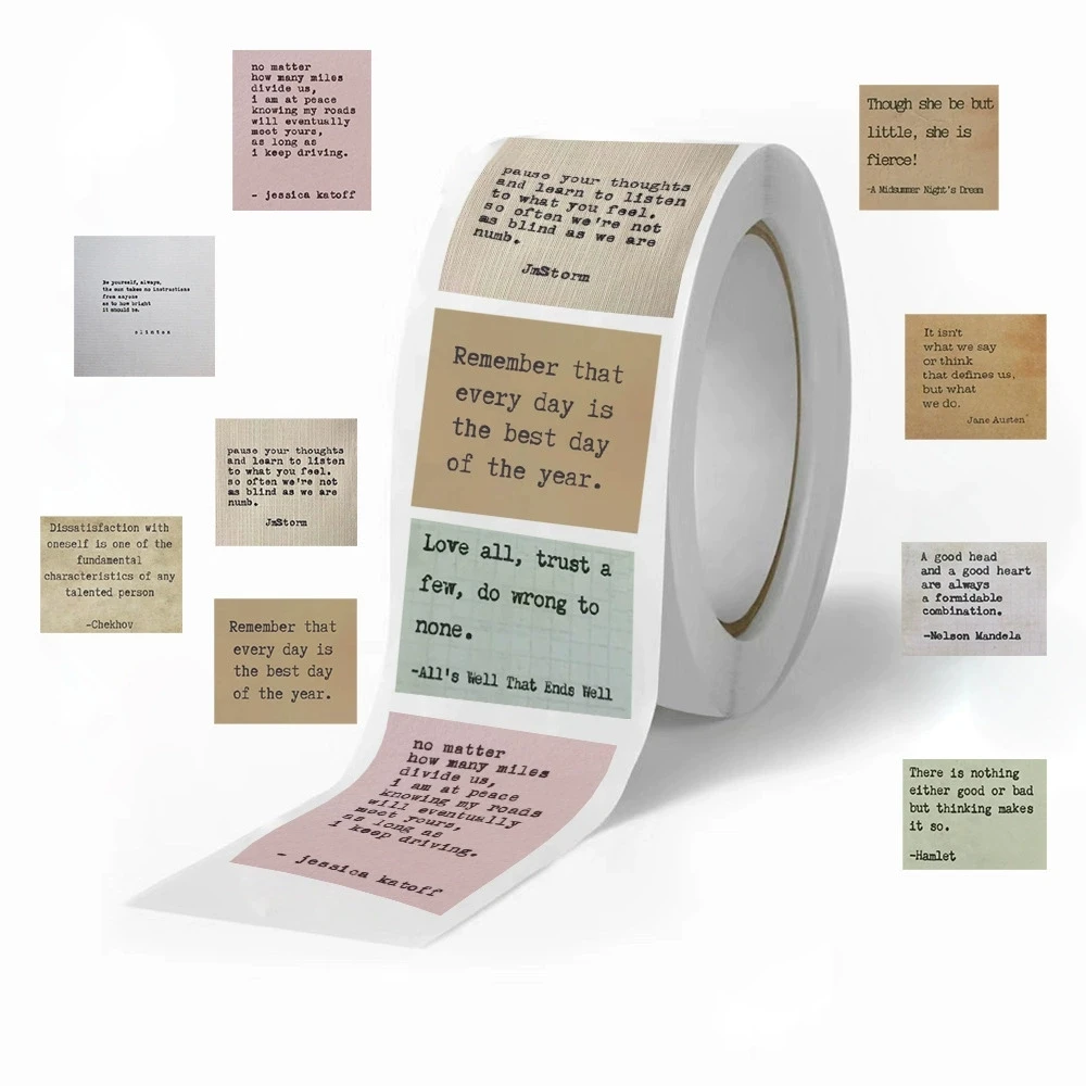 100-500pcs Love Bible Verse Encouragment Sticker Tape for Notebook Phone Case DIY Decoration Supply Note Pad Sticker Label