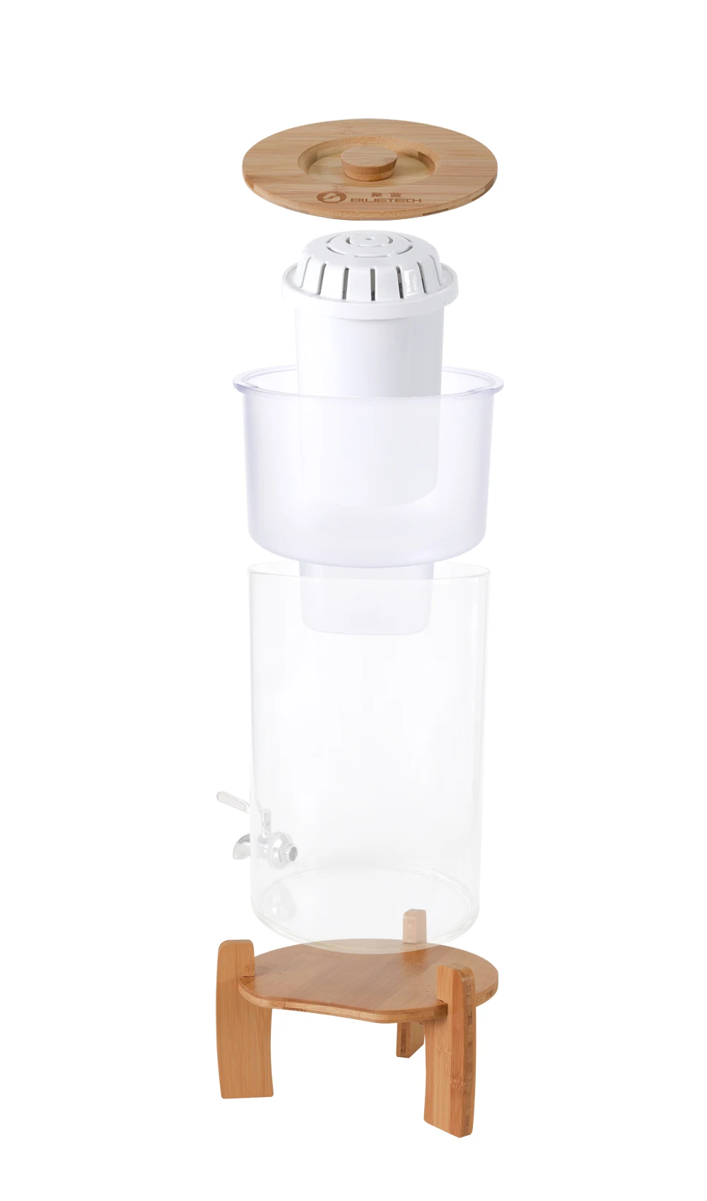 3.8L/9L Glass Alkaline Water Filter Tap Water Filter Purifier