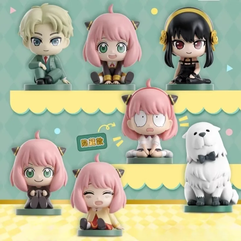 

5.5cm Bandai Spy X Family Merchandise Sitting Around Aniayor Fujie Gift Figurines Blind Boxes Figurines and Ornaments