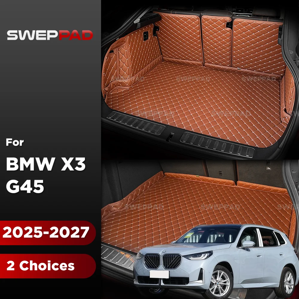 Für BMW X3 G45 2025 2026 2027 Vollständige Abdeckung Allwetter 3D Kofferraummatte Laderaumauskleidung mit Rückenlehnen-Schutz Innenraumzubehör