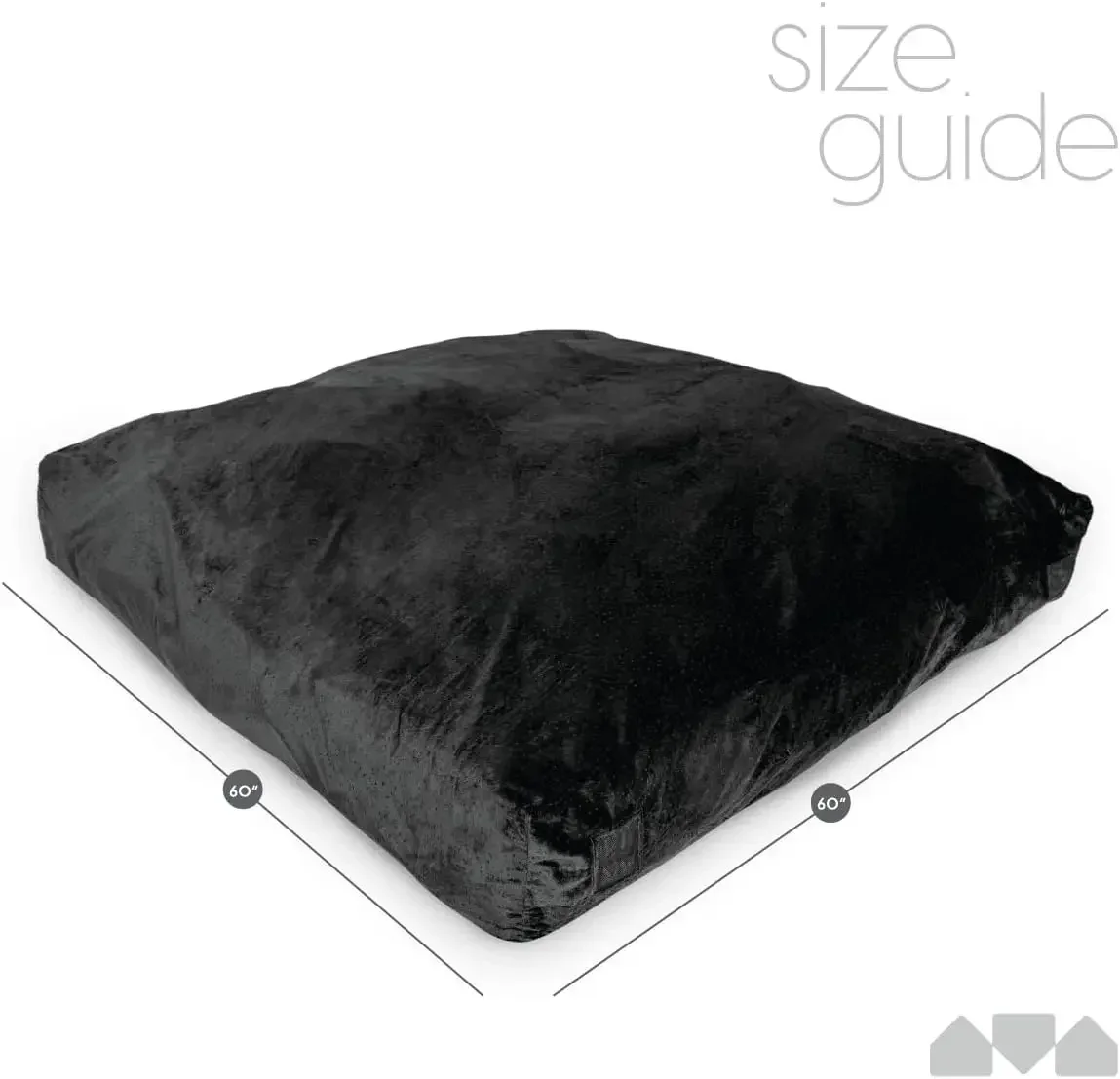 Milliard Crash Pad Sensory Pad con bloques de espuma para niños y adultos con funda lavable (5 pies x 5 pies) Negro