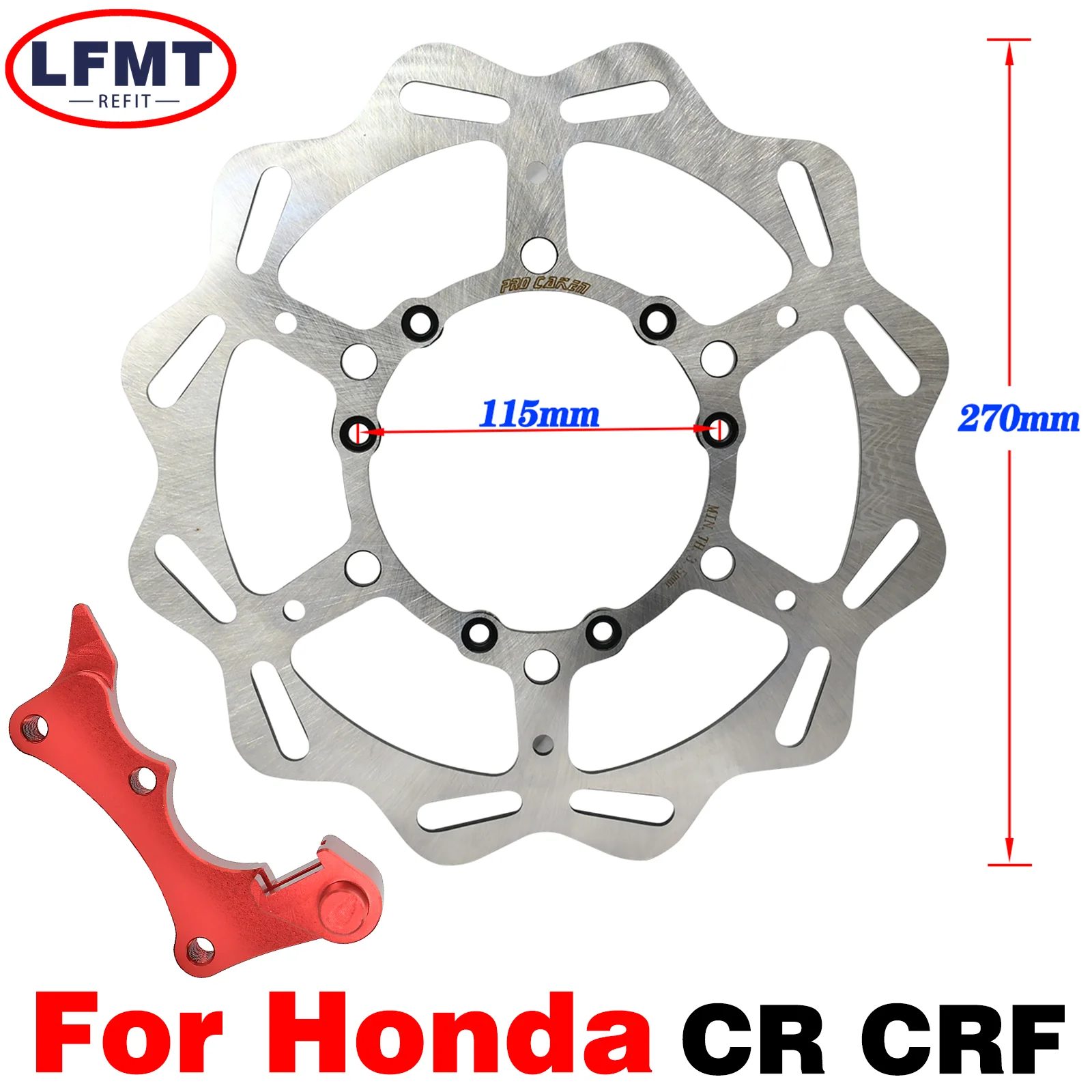 

For Honda Motorcycle 270mm 320mm Front Brake Disc Rotor For Honda CR125E 250R CRF250R CRF250X CRF450R CRF450RX CRF450X 2007-2022