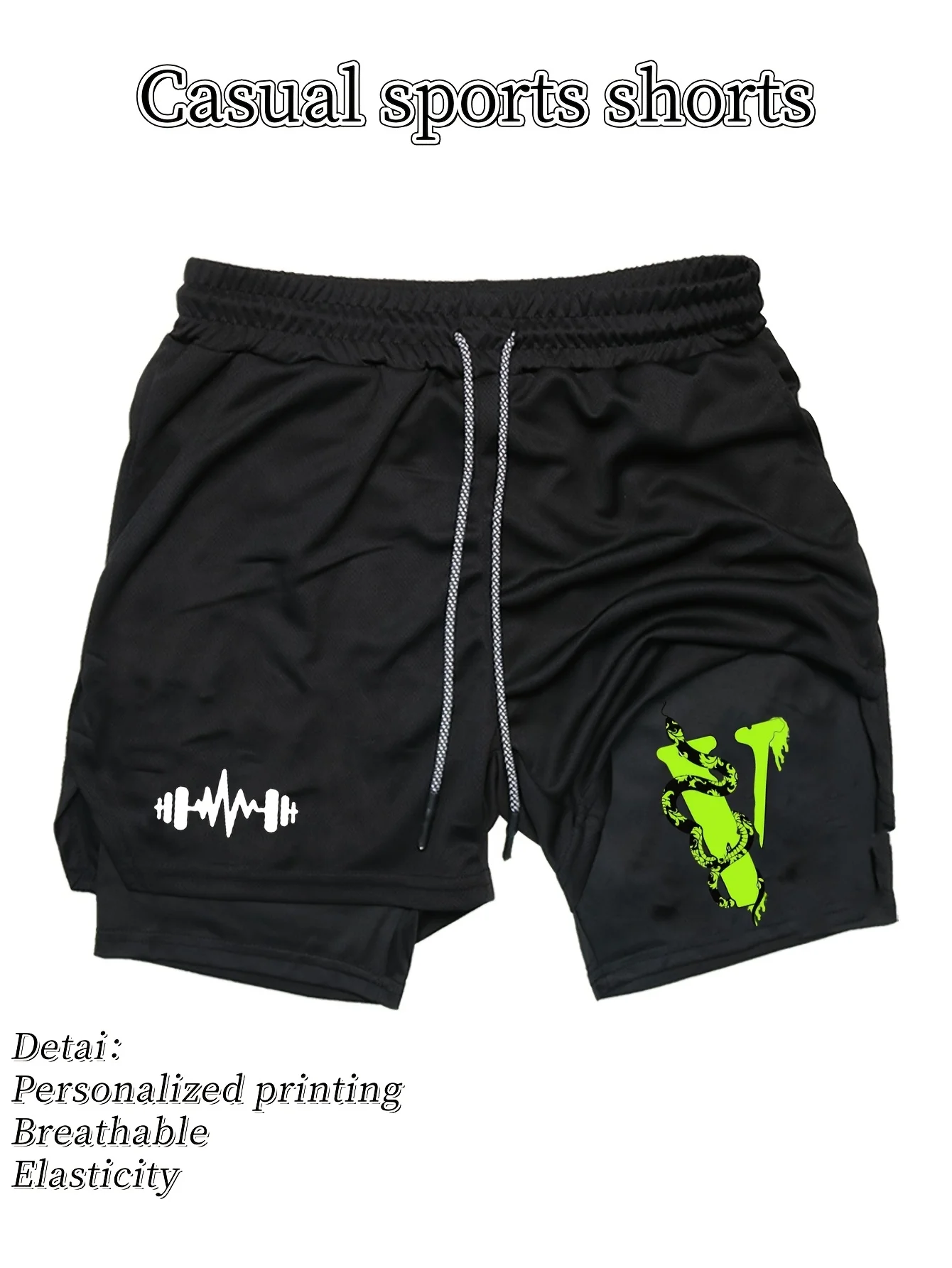 

Men'S Casual Sports Shorts Breathable Elastic Quick-Dry Summer Shorts with Adjustable Drawstring Ideal for Running Training