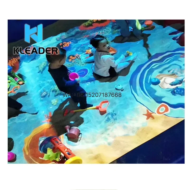 Wmwmnu for 3D Indoor Playground AR Education Interactive Virtual Projector Game AR Beach Floor Projector Interactive