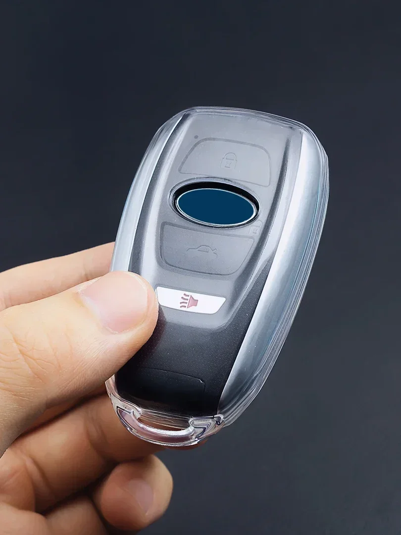 For Subaru Impreza Forester XV Outback Crosstrek Legacy BRZ WRX Crystal Clear Smart Car Key Fob Cover Case Holder Protector