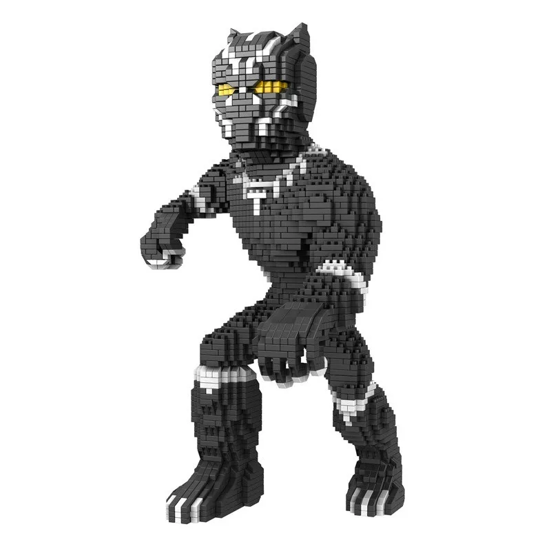 Captain Micro Building Blocks Black Panther Figure Superman Super Heroes Spider-Man Model Movie Mini Bricks Toys For Kids Gifts