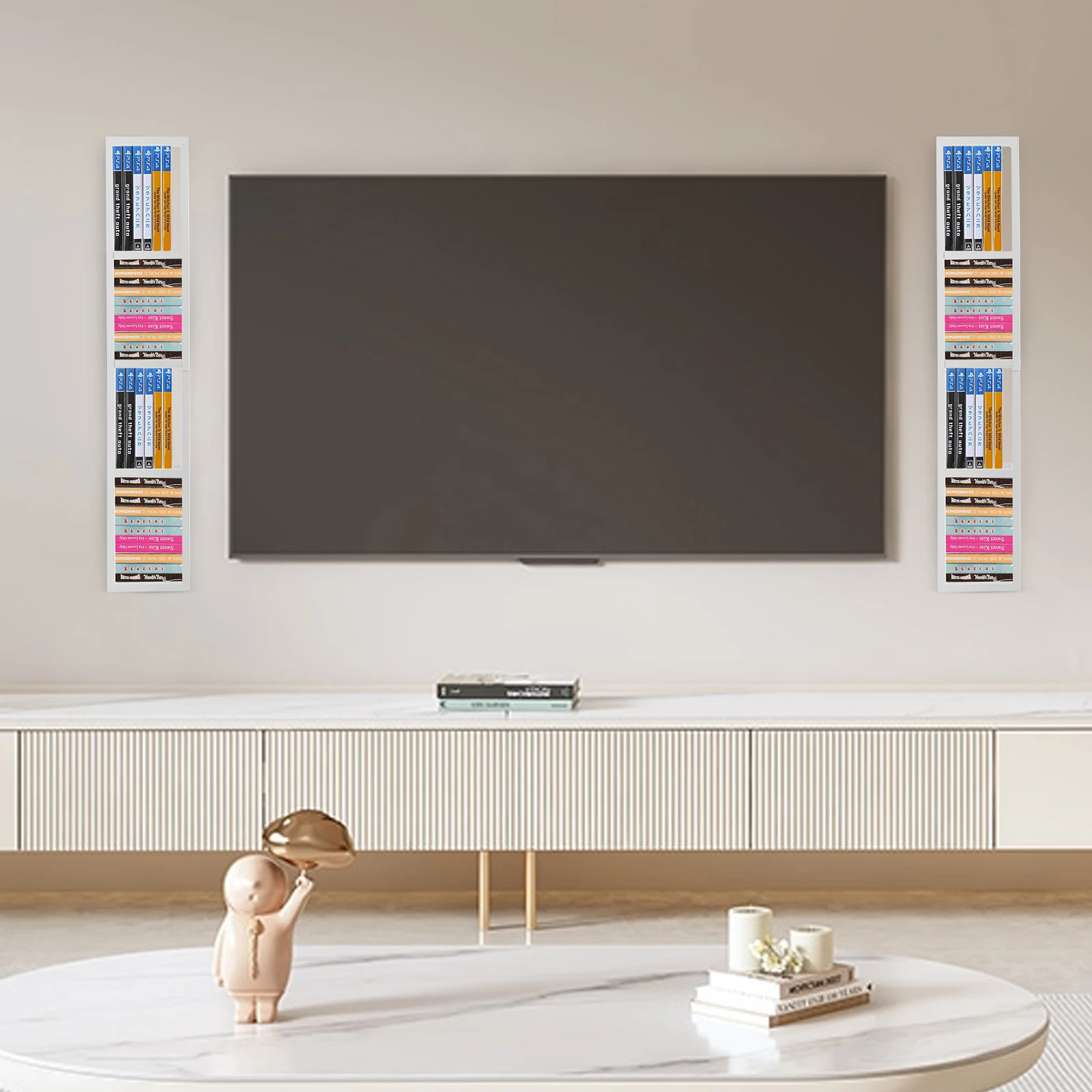 

34 Inch Cube Storage Media Shelf and Video Game Organizer