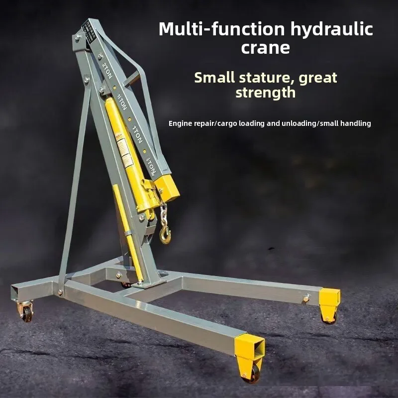 2T3T crane, manual hydraulic engine hanger crane, folding crane mobile unloading crane