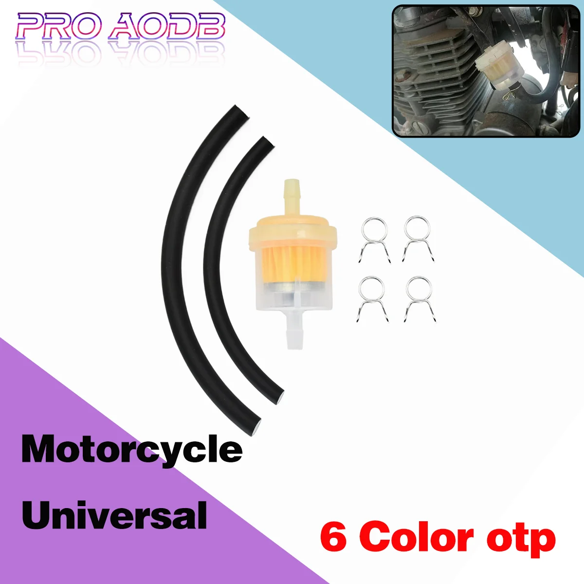 

Motorcycle Universal Gas Fuel Filters and Fuel Pipe For 50cc 85CC 110cc 125cc 150cc Dirt Pit Bike Moped Scooter ATV Go Kart