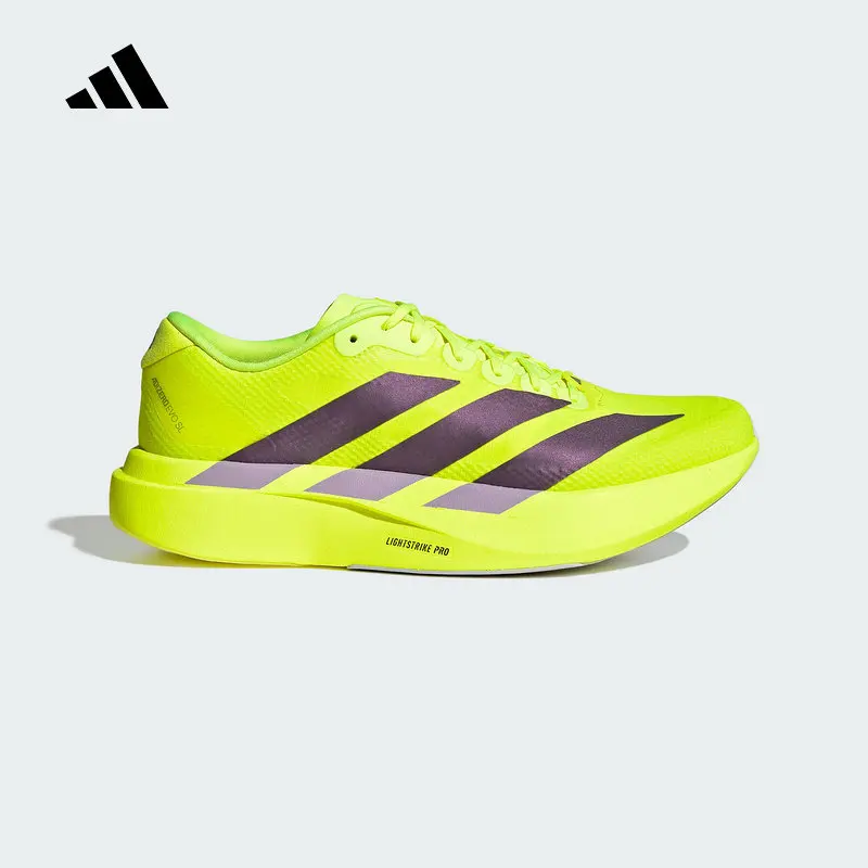 Adidas JR2024 Mens Racing Running Shoes Bright Yellow Fluorescent Aurora Purple Sport Sneakers