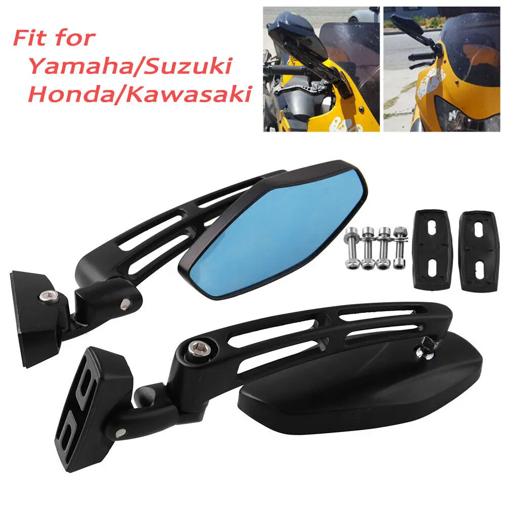 Motorcycle Mirrors Racing Rearview Side Mirror Aluminum for Suzuki GSXR Hayabusa Yamaha YZF R1 R6 R6S Fazer FZR600 FZ1 XS