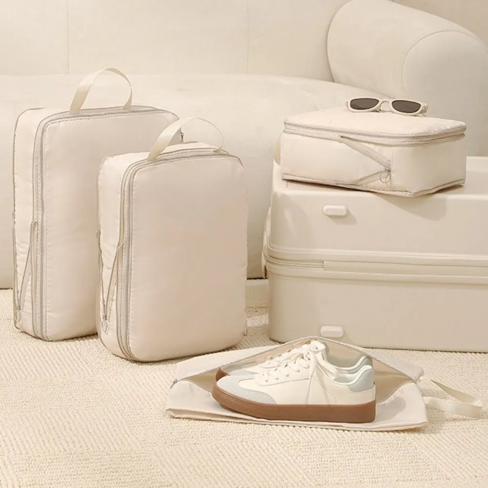 

4pcs/set Large Capacity Luggage Compartment Packing Bag Lightweight Storage Bag Travel Storage Bag Multifunctional
