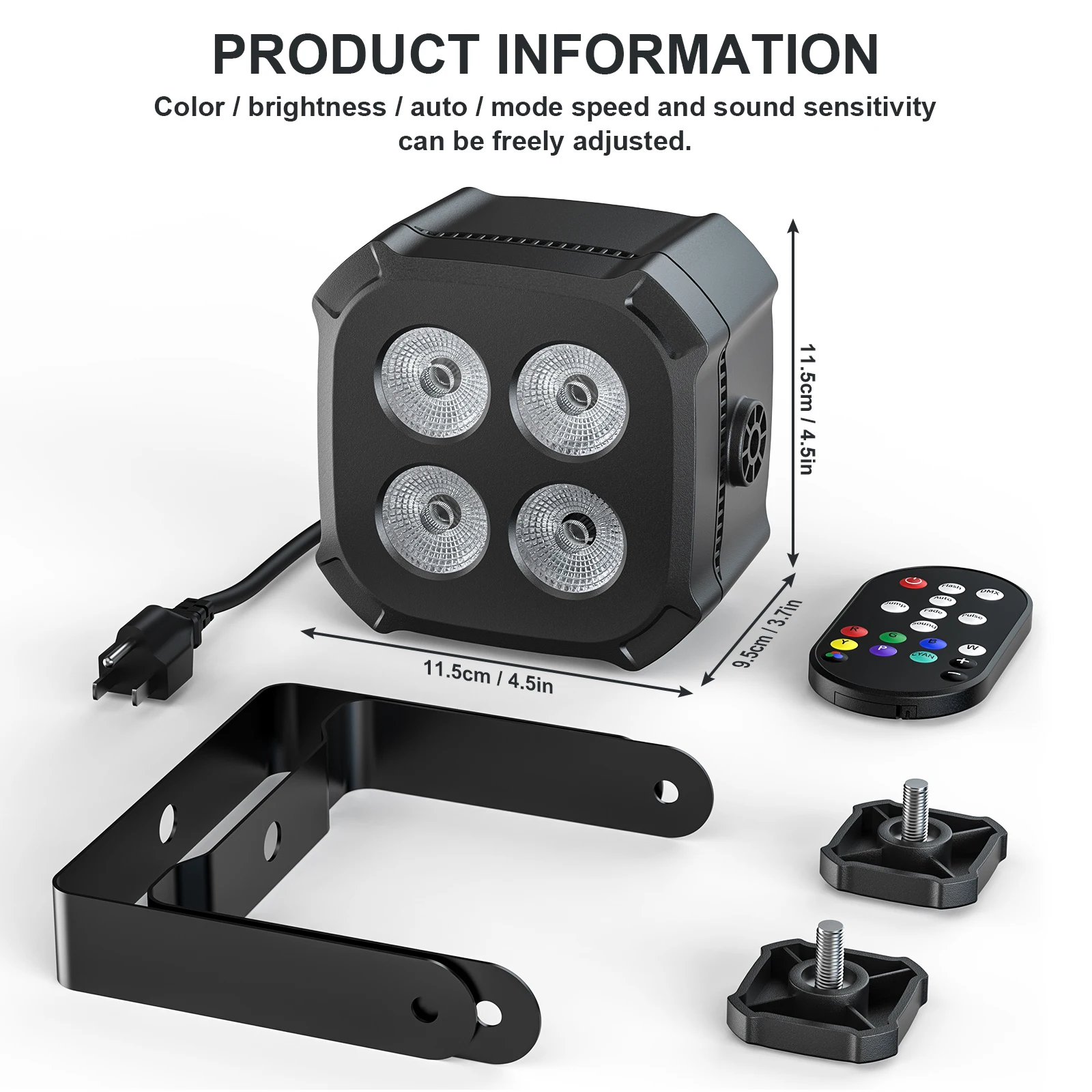 Fieryzeal 4db 4x8w 4IN1 RGBWYP+CYAN ledes Kis újságcikk ligh DMX512 Távoli 4/8CH hatása Lámpa számára esküvői Lemezlovas Lemeztár sáv Avatás színpadi ligh