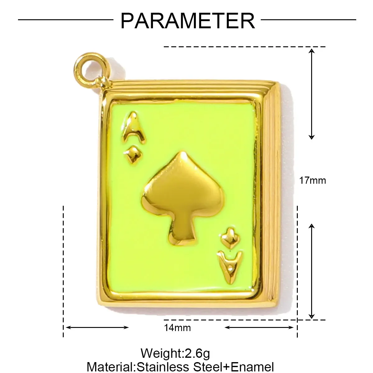 3 stks/partij Groothandel Rvs Emaille Vierkant Hart Diy Oorbel Bedels Vrouw Boze Oog Ketting Hangers Poker Sieraden