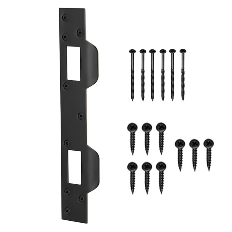 A16R-ドアストライクプレート補強プレート - フロントドアセキュリティデバイス金属ストライカープレートドアラッチ