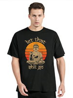 Funny Let That Shit Go Buddha Shirt Cotton Casual Tops Shirts New Coming Men cotton T Shirt Men's Clothing Oversized T-shirt