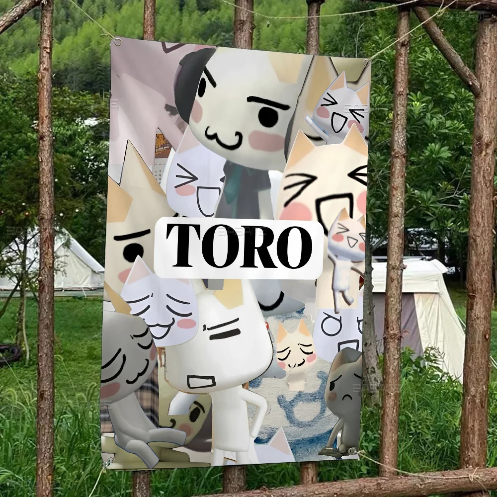 Inoue Toro Cute Cat Retro Flags Multiple Choice Living Studio Booth Interior Decoration Banner