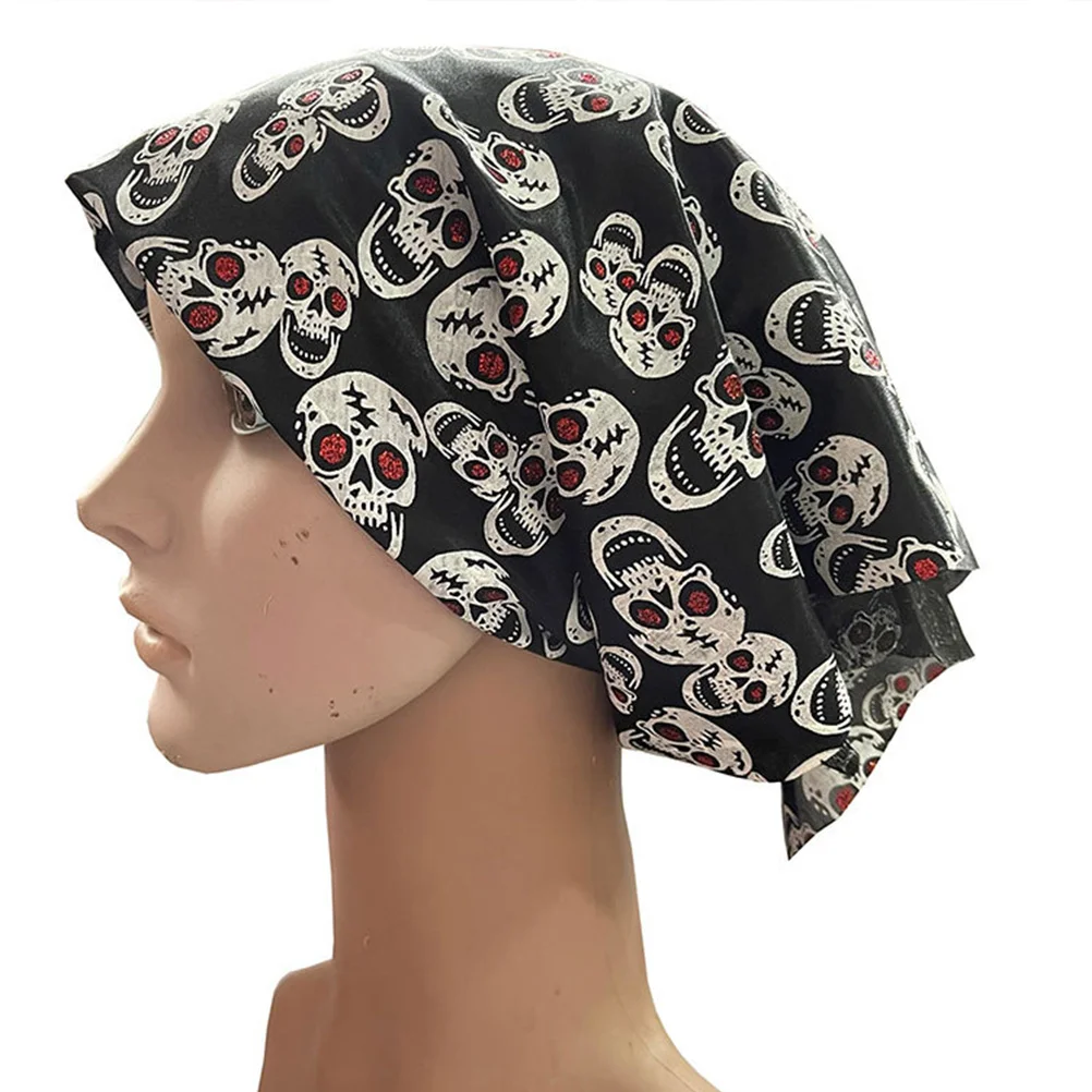 Bandana de calavera de Halloween para fiestas, diadema con estampado de poliéster, fantasma, pirata, hombres y mujeres