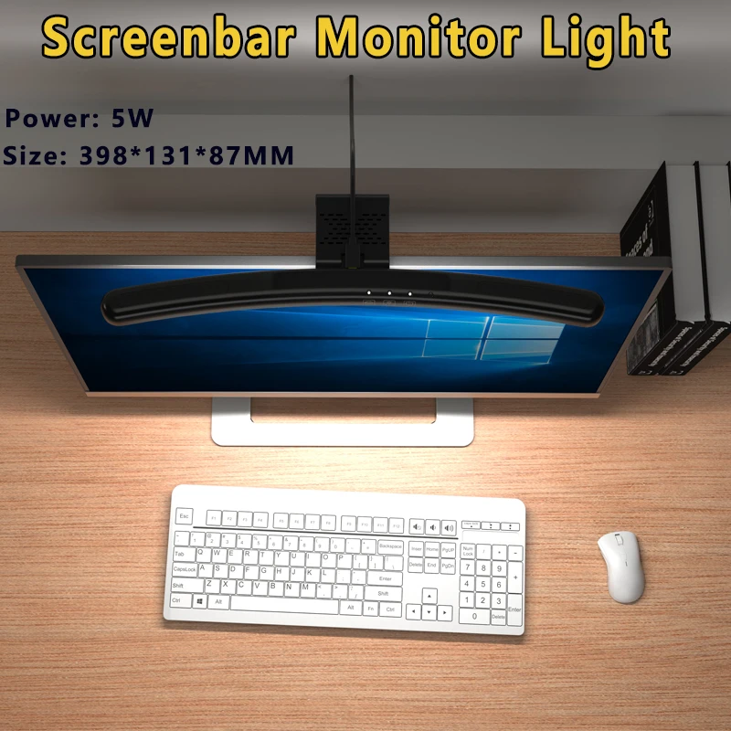 Curved Screen Monitor Hanging Lamp Light Bar RGB Colorful Background Atmosphere Light Stepless Dimming PC Monitor fill light Bar