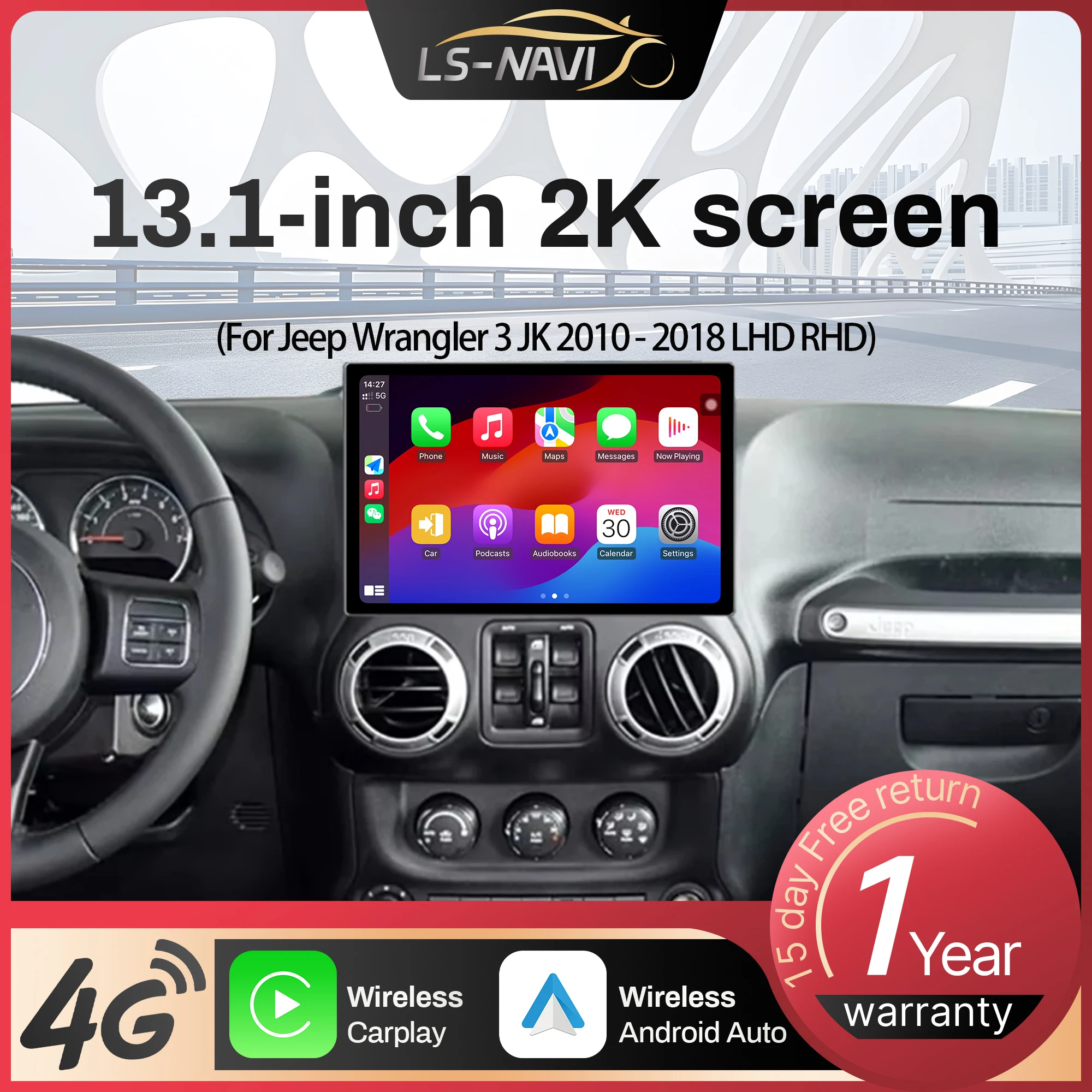 13.1“ For Jeep Wran… - image