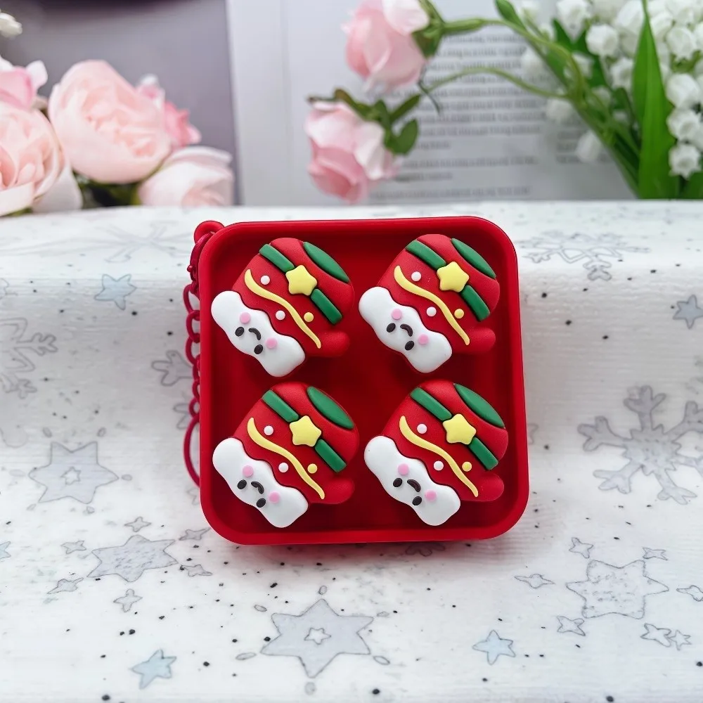4-Tasten-Weihnachts-Tastatur-Schlüsselanhänger, tragbar, leicht, Mini-Tastatur-Anhänger, Weihnachtsmuster, dekorativ – Detail 7