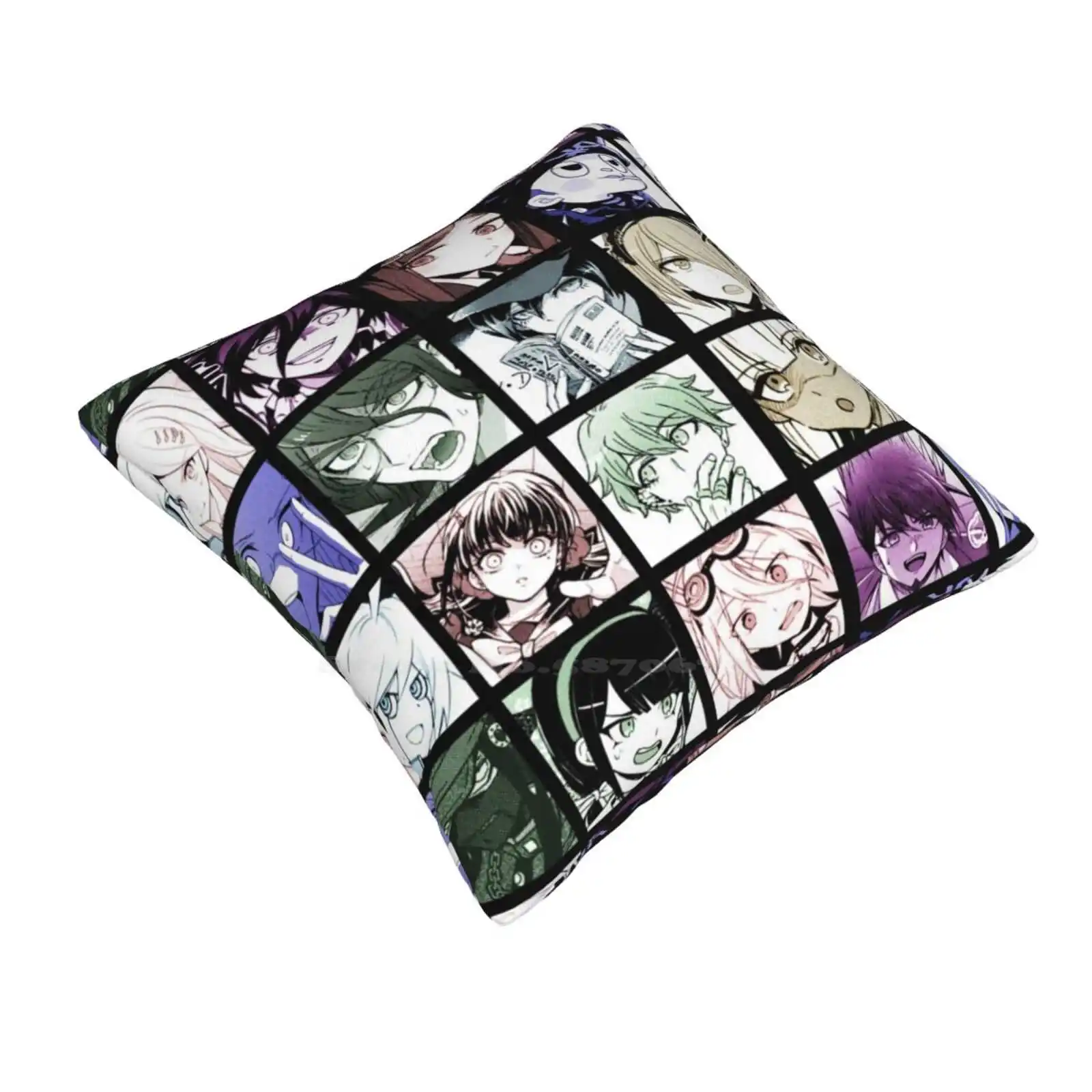 Drv3 Manga Collection ( Colored ) Pillow Cover Hug Pillowcase Shuichi Saihara Himiko Yumeno Kaede Akamatsu Miu Iruma Rantaro