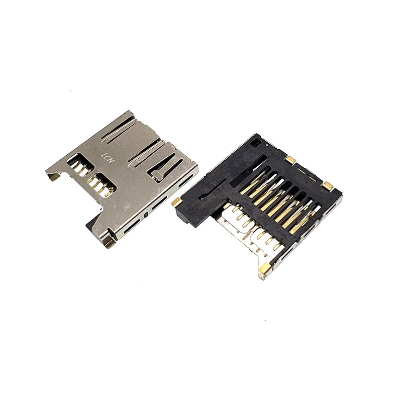10PCS Push-Push Type TF Micro SD Card Socket Adapter Automatic PCB Connector