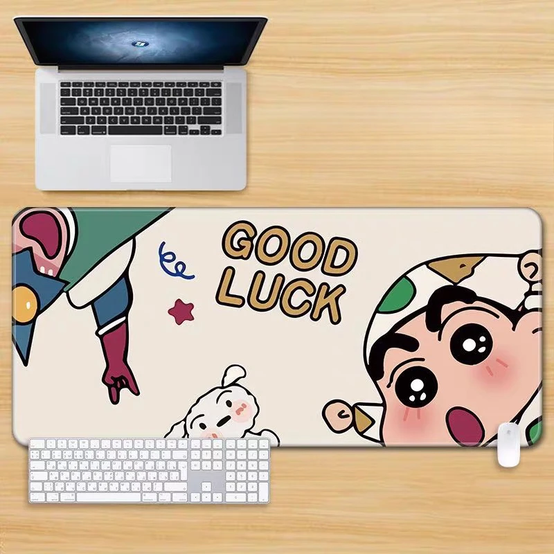 Cartoon Popular Anime Crayon Shin-chan Leather Mouse Pad Sustainzed Cute Animation Two-dimensional Office Computer Keyboard Pad